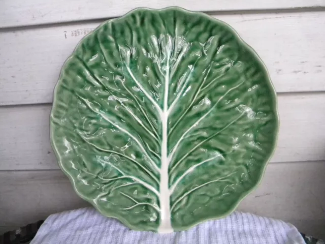 Set of 4 OLFAIRE Cabbage Leaf Dinner Plate 10.5" Made In Portugal Cabbage Ware