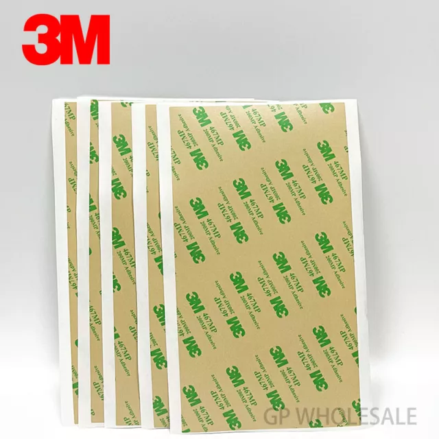 3M 467 MP THIN STRONG DOUBLE SIDED ADHESIVE 8X4 SHEETS tape 100mmx200mm