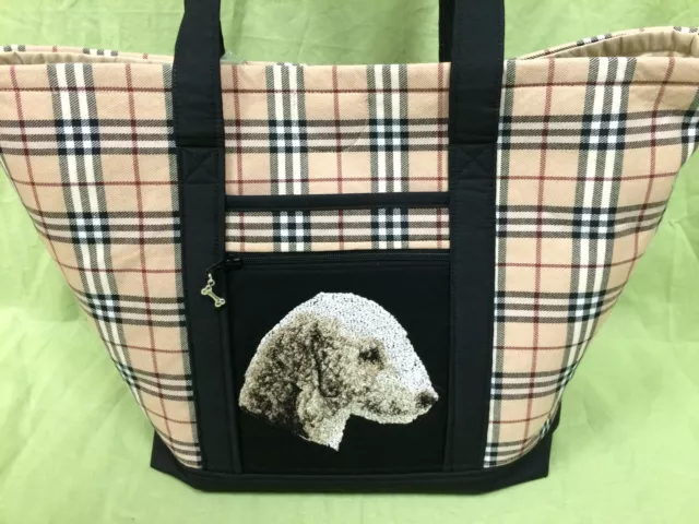 Beautiful Custom Embroidered Bedlington Terrier Tote