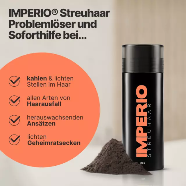 IMPERIO Streuhaar Schütthaar zur Haarverdichtung Haarpulver Hair Fiber 26g 3