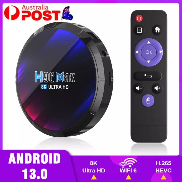 UPGRADED 8K TV BOX Android 13 WIFI6 5G WIFI 4+64GB 3D Video Media Streaming  BT $48.99 - PicClick AU