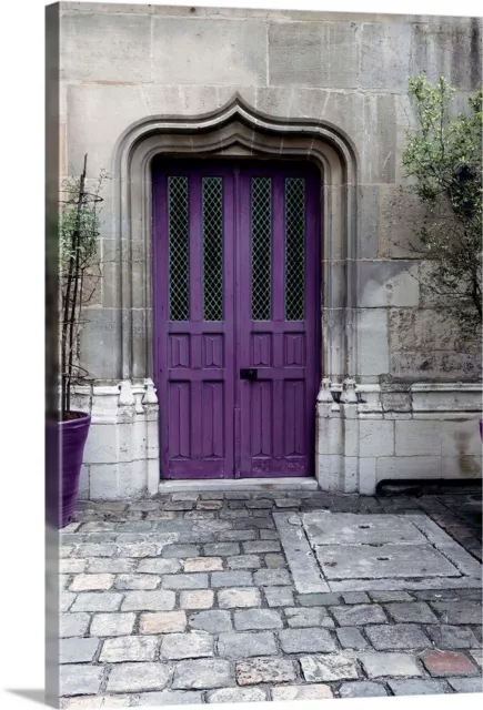 Purple Door IV Canvas Wall Art Print, Architecture Home Decor