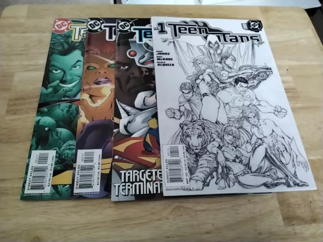 Teen Titans # 1 - 4 : D.C. Comics 2003 : Michael Turner Sketch Variant Cover