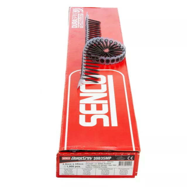 Senco 39B35MP Duraspin Cloison Sèche Pour Clair Acier Vis en 3.9mm x 35mm (