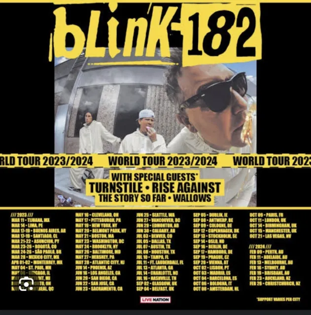 Blink 182 tickets x 2 premium VIP Lounge Experienc SOLD OUT Melb 27 Feb ‘24 show