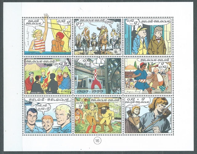 BELGIË BELGIQUE - 1999 YT 2841 à 2849 - BLOC NEUF** MNH LUXE