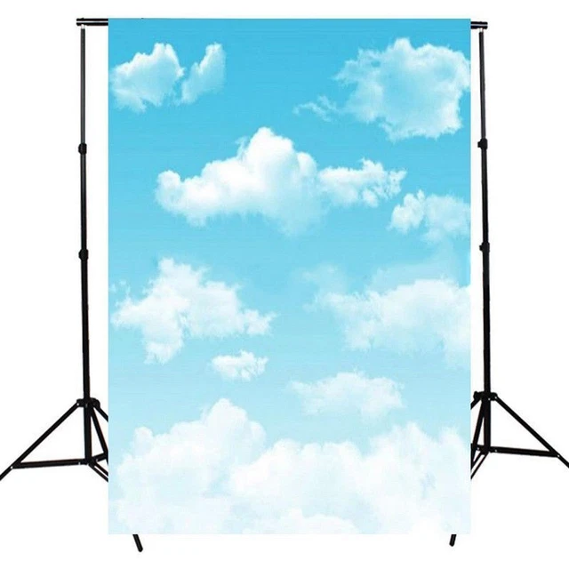 3X5FT BLUESKY WHITE Clouds Backdrop Studio Photography Outdoor Photo