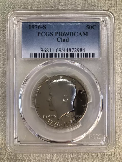 1976-S 50C Kennedy Half Dollar PCGS PR69DCAM Clad