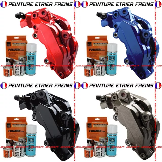 Kit Tuning Peinture Etrier Frein Rouge Bleu Noir Gris Foliatec Auto Moto Scooter