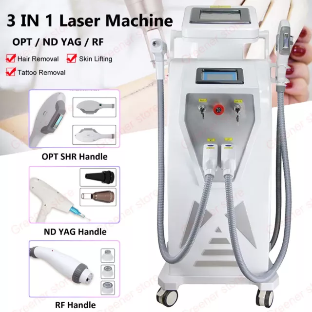 3in1 Tattoo Removal Hair Remover elight OPT SHR IPL YAG RF laser beauty machine
