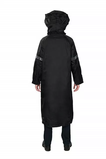 Mens Long Raincoat With Hood Waterproof Poncho Full Length For Shtriemel And Hat