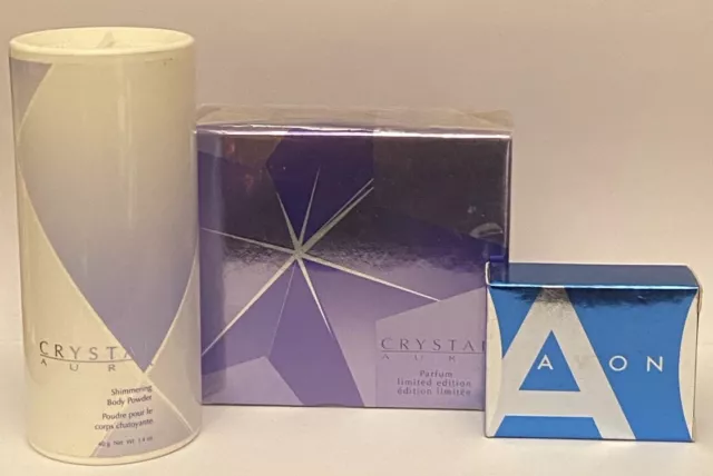 Avon Crystal Aura eau de parfum spray with body powder & Swarovski crystal