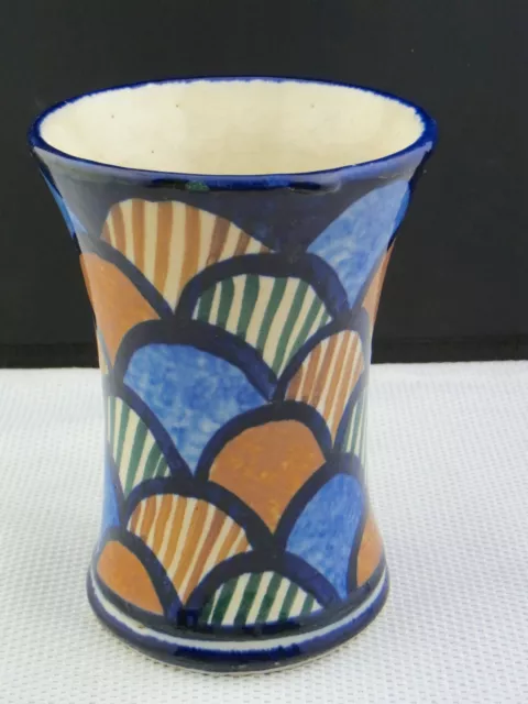 schöne alte Keramik Vase ca. um 1920/30 Bischofswerda, Töpferei Schreier