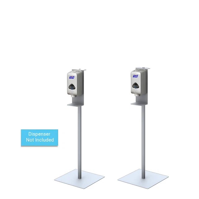 3 NEW HSDM-X-SQ-S Automatic Dispenser Stands - 48" Height - Square Base Silver