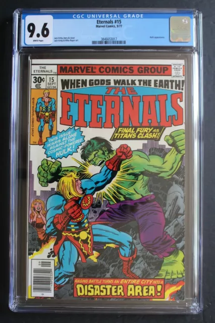 ETERNALS #15 IKARIS vs Cosmic Powered HULK Battle 1977 MOVIE Kirby CGC NM+ 9.6