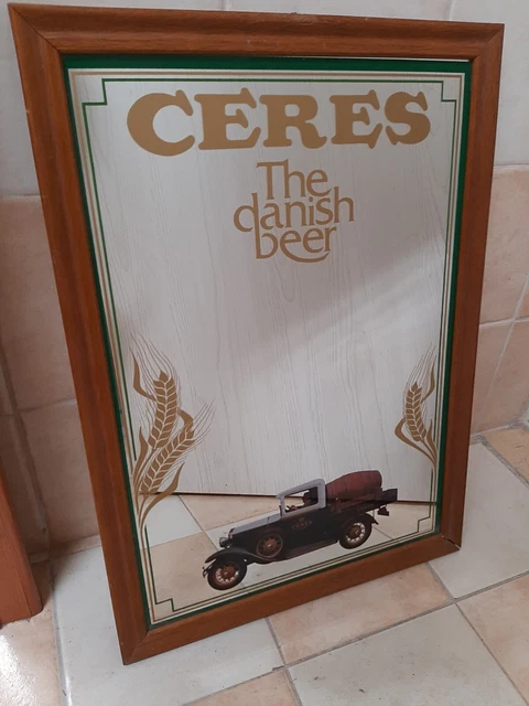 Quadro Specchio Birra Ceres Pubblicitario Pub  Vintage Beer