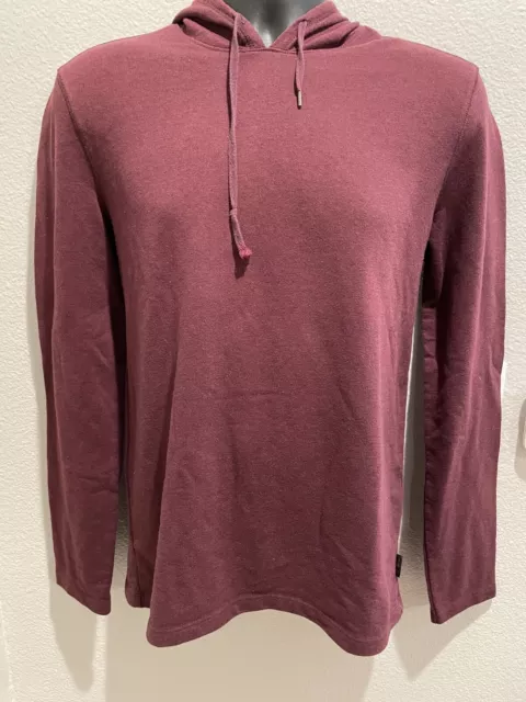 John Varvatos Star USA Burgundy Red Pullover Hoodie Sweatshirt Men's Medium