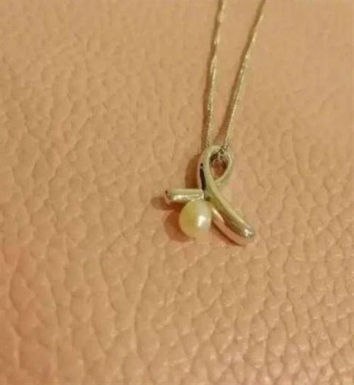 Tasaki Pearl Ribbon Necklace