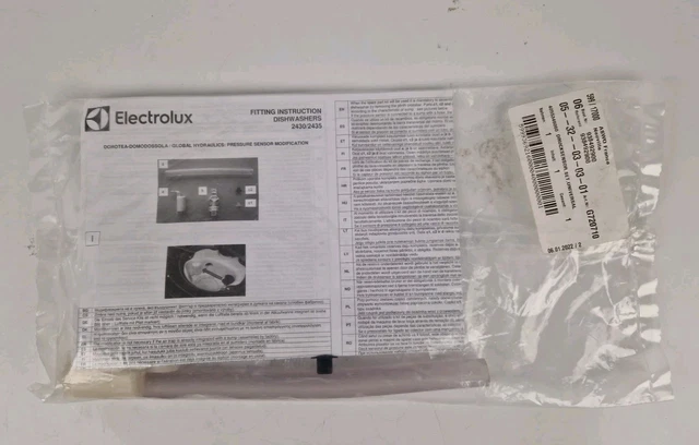 Kit Chambre De Compression Avec Capteur Pression + Tuyau Et Joint Pour Electrolux - Réf 405534606090
