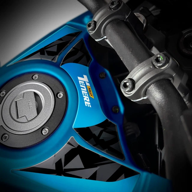 Adesivo Protettivo Tappo Benzina Resinato Blu Per YAMAHA MT-09 900 (2013-2019)