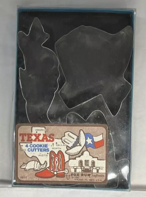 VINTAGE FOX RUN Cookie Cutters Texas State Boot Cowboy Hat Armadillo ...