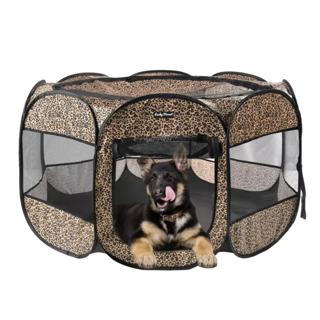 Portable Foldable Pet Playpen Dog Kennel Fence Puppy Exercise Pen Folding Crate