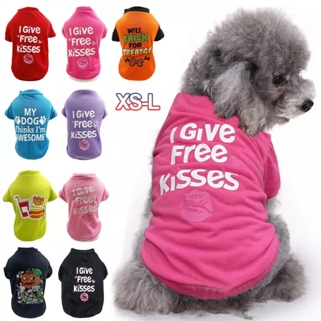 Cute Dog Pet Puppy Shirt T-Shirt Clothes Coat Apparel Costumes Summer Top Vest
