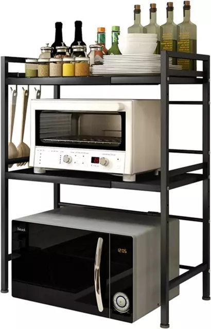 Microwave Shelf, Microwave Stand Expandable Microwave Oven Rack, Kitchen Shelf S
