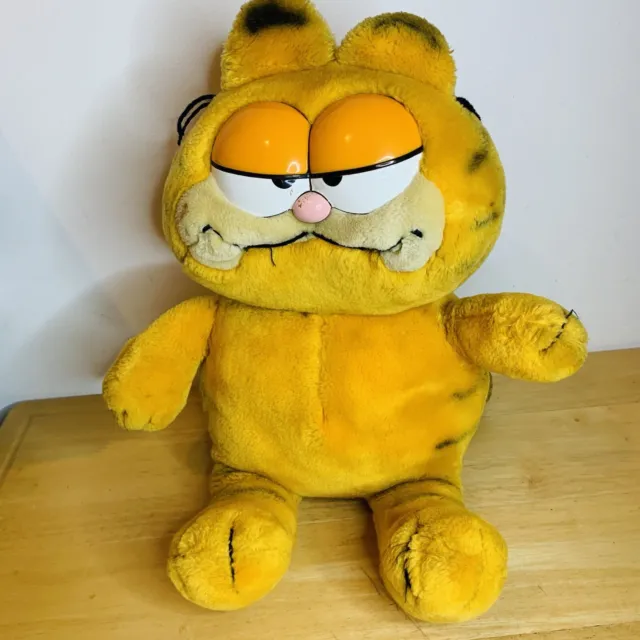 Garfield Large Vintage Plush Soft Toy - Dakin 1978 1981 - 12” Inch Sitting