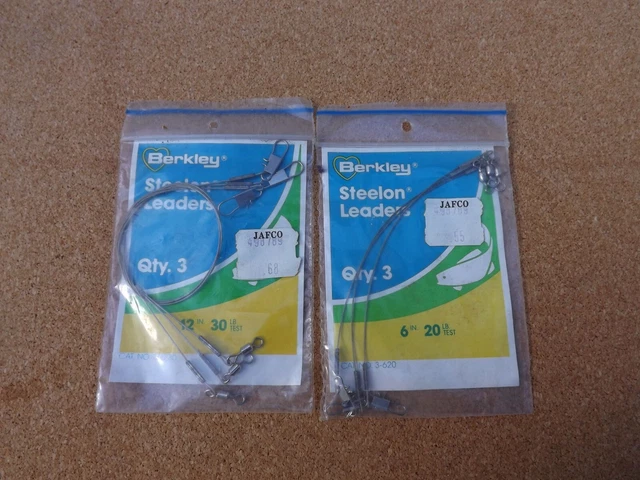 Leaders Nylon Berkley Coniques Sans Nœud - Vintage Années 60 - 7 1/2 Pieds 2 Lb - Neuf