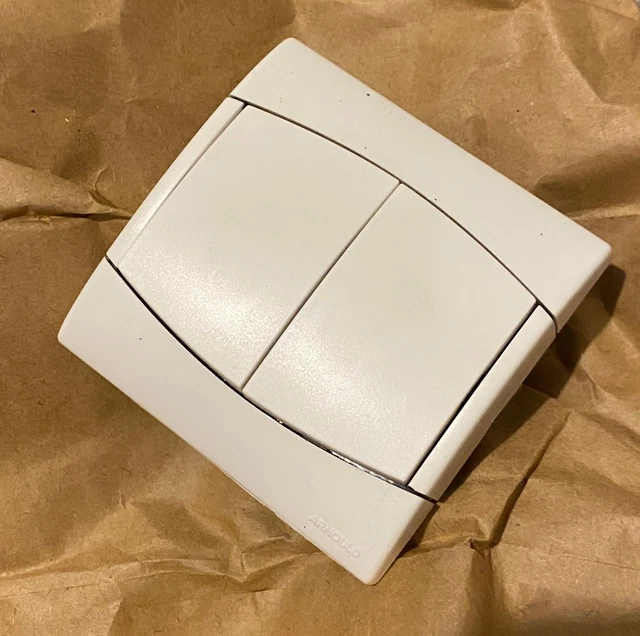 Bouton Poussoir à Voyant ARNOULD INITIA Blanc - Occasion Avec Lampe Incluse - Réf 69011