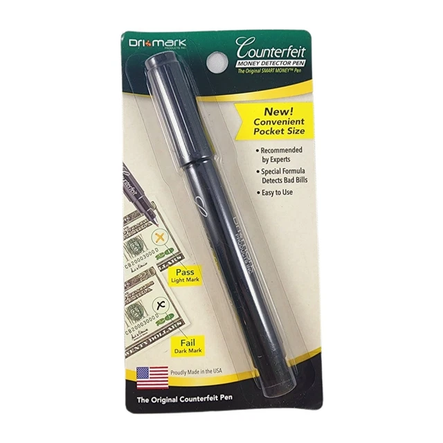 Counterfeit Money Detection Pen Dri Mark Pocket Size Bad Money Detector New USA