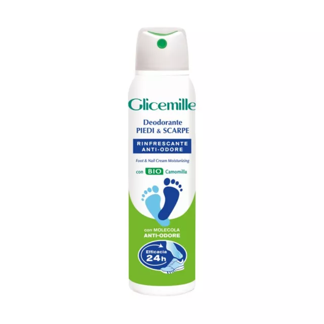 Glicemille Deodorante Spray Piedi E Scarpe Rinfresante Anti Odore 24H 150ml