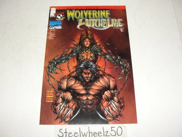 Devil's Reign #5 Wolverine & Witchblade Comic Marvel Top Cow 1997 Michael Turner