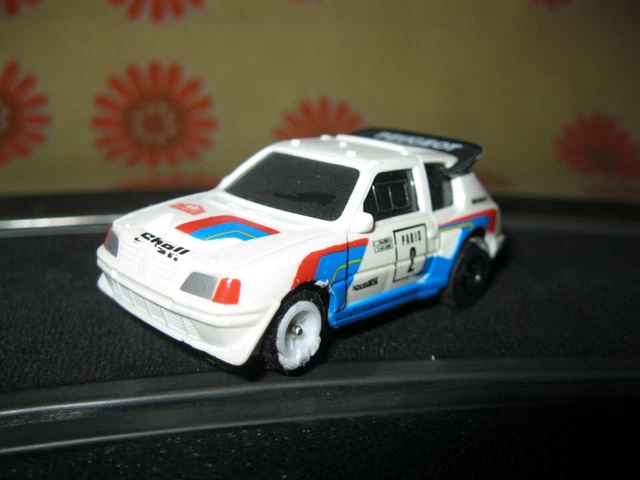 Ancienne VOITURE PEUGEOT 205 TURBO 16 AFX TOMY AURORA Circuit Routier Slot Car