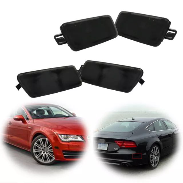 For 2012-2018 Audi A7/S7/RS7 Black Lens Front Rear Side Marker Lamps Housing Kit