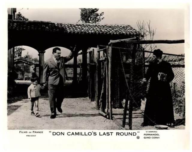 Don Carlo's Last Round Original Lobby Card Fernandel Gino Cervi 1955