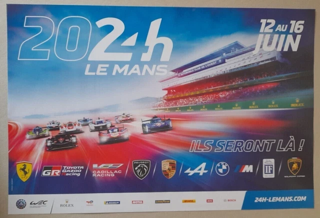 Affiche Officielle 24 Heures Du Mans Moto 1988 – 50x33 Cm – État Correct