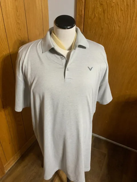 Callaway Opti-Dri Gray Golf Polo Shirt Size XL-Tall