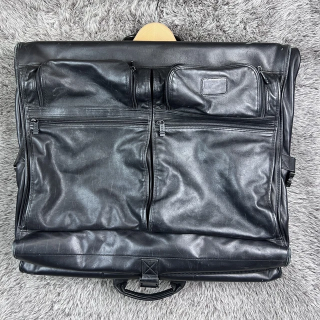 Tumi Leather Garment Bag Nappa Bifold Carry On Shoulder Vintage