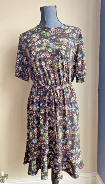 Oasis Floral Dress size M UK 12~14