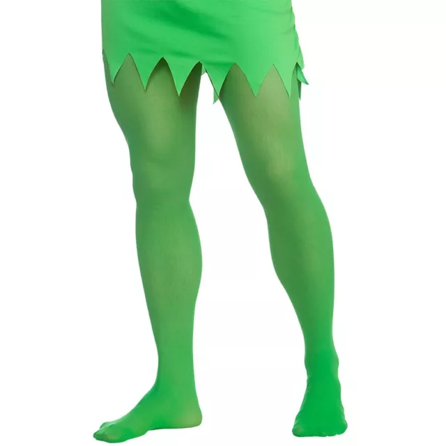 Men's Green Elf Tights Adult Fancy Dress Accessory Pixie Christmas Santa Claus