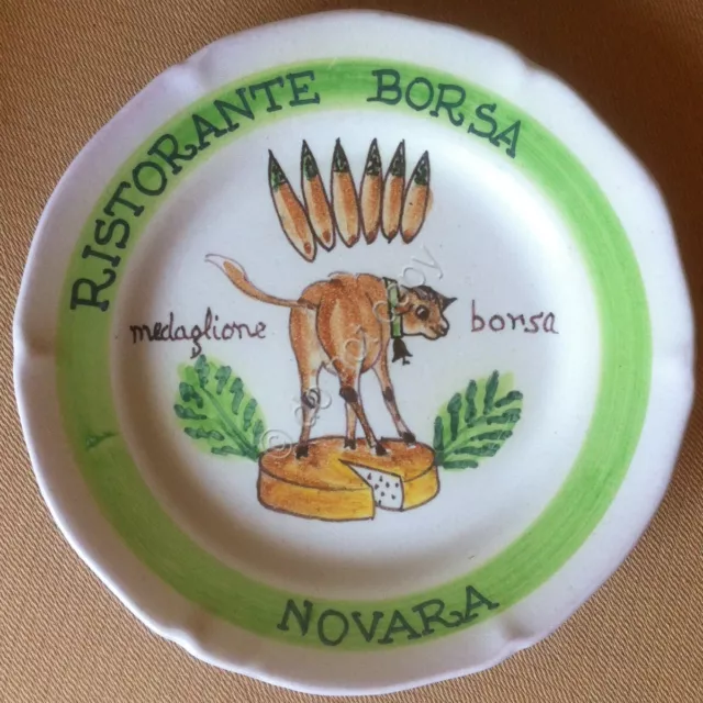 Piatto Buon Ricordo - Novara - Borsa - Medaglioni - CAM - I o II emissione