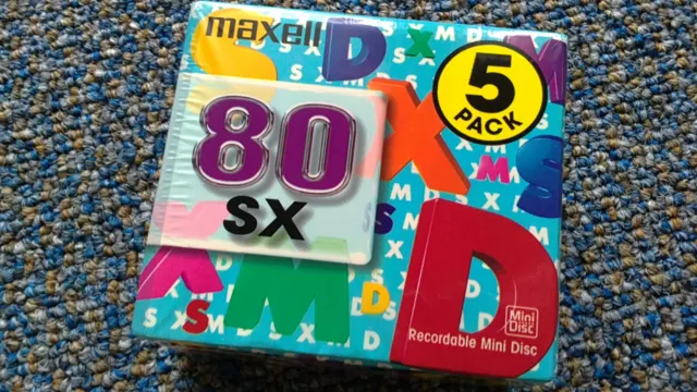 5 x Maxell SX 80 min Minidisc Neuf