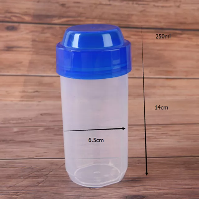 1pc plastic 250ml protein shaker water bottle sports fitness gym outdoor boR-il 3