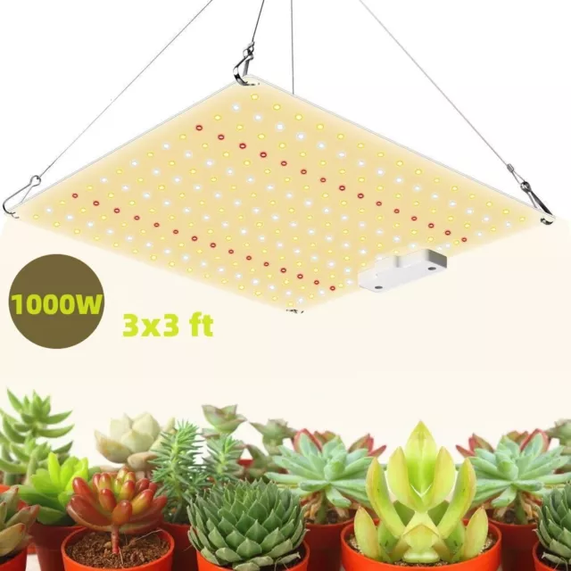 1000W LED Grow Light for Indoor Plants Full Spectrum 3x3ft Grow lights Veg Bloom