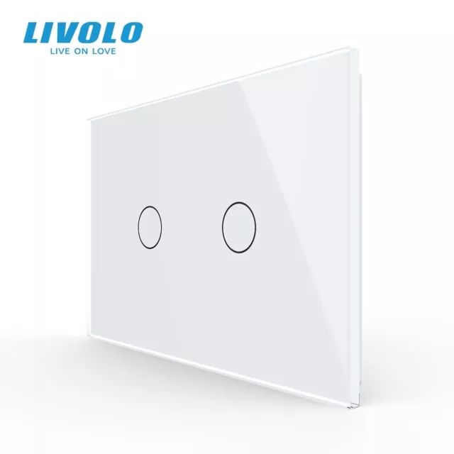 Livolo AU Standard 2 Gang Glass Wall Light Switch No Touch Sound No Neutral Wire