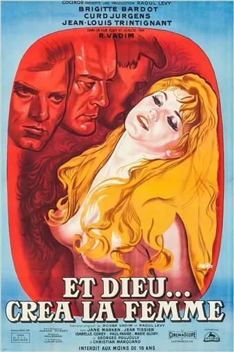 FRENCH movie poster AND GOD CREATED WOMAN brigitte bardot STAR ACTRESS 20x30