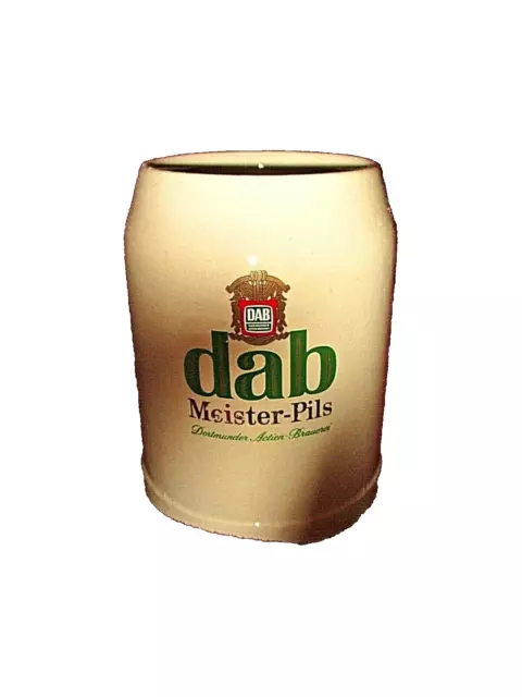 ancienne chope à bière en grès-DAB Meister Pils-Dortmunder Actien Brauerei