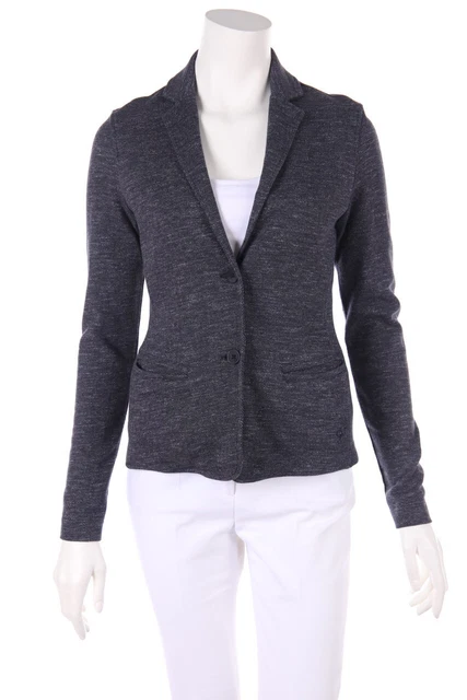 Blazer lavorato a maglia logo Marc O'Polo D 36 blu grigio